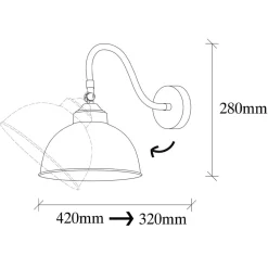Applique Murale Saglam noire - 21x32x28 cm