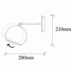 Applique murale Sivani dorée - 15x28x21 cm