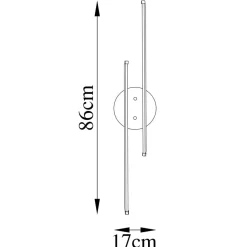 Applique murale Umut noire - 17x86 cm