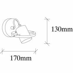 Applique murale Vaveyla dorée - 12x17x13 cm