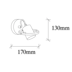 Applique murale Vaveyla noire - 12x17x13cm