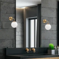 Applique murale Viran dorée vintage - 15x27x25 cm