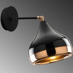 Applique Murale Yildo noir/cuivre - 17x28x28 cm