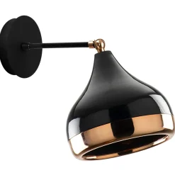 Applique Murale Yildo noir/cuivre - 17x28x28 cm