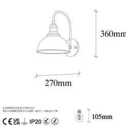 Applique Varzan ancien - D.21x27x36 cm