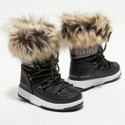 Après-ski avec fausse fourrure Monaco Low noir/métal