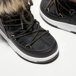 Après-ski avec fausse fourrure Monaco Low noir/métal