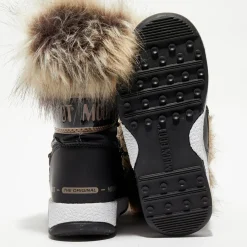 Après-ski avec fausse fourrure Monaco Low noir/métal