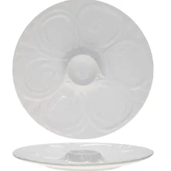 Assiette à huitres blanche - D.28.5 cm