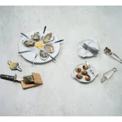 Assiette à huitres blanche - D.28.5 cm