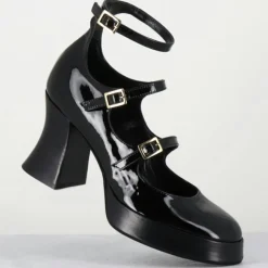 Babies en Cuir galan noires - Talon : 7.5cm