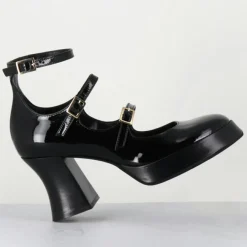 Babies en Cuir galan noires - Talon : 7.5cm