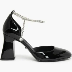 Babies en Cuir verni Honfleur noires - Talon 8.5 cm