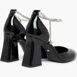 Babies en Cuir verni Honfleur noires - Talon 8.5 cm