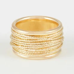 Bague Amos en Argent doré