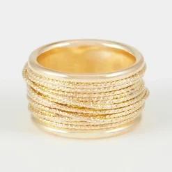 Bague Amos en Argent doré