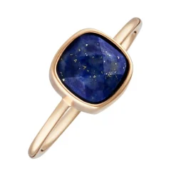 Bague Ella Lapis Lazuli en laiton doré