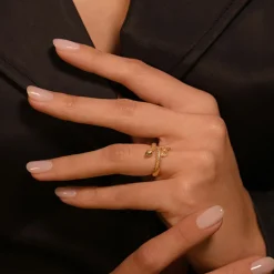 Bague Eole en Argent doré