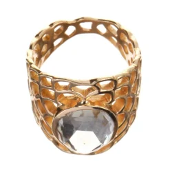 Bague Freida Améthyste en laiton doré