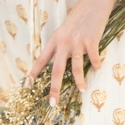 Bague Léa Aventurine en laiton doré