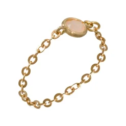 Bague Léa Aventurine en laiton doré