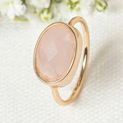 Bague Lisa Quartz en laiton doré