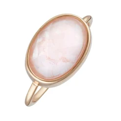 Bague Lisa Quartz en laiton doré