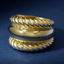 Bague Pyroli en Argent doré