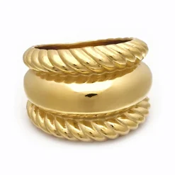 Bague Pyroli en Argent doré