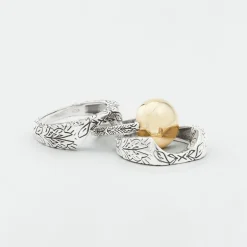 Bague Triple Argent et Laiton Fidji