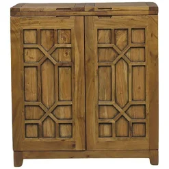 Bar pliant arabesque bois exotique acacia punjab marron - 90x46x99 cm