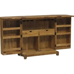 Bar pliant arabesque bois exotique acacia punjab marron - 90x46x99 cm