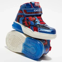 Baskets à lumières Grayjay Spider-Man Geox x Marvel bleu/rouge