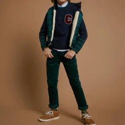 Baskets bateau montantes en Cuir marron cognac