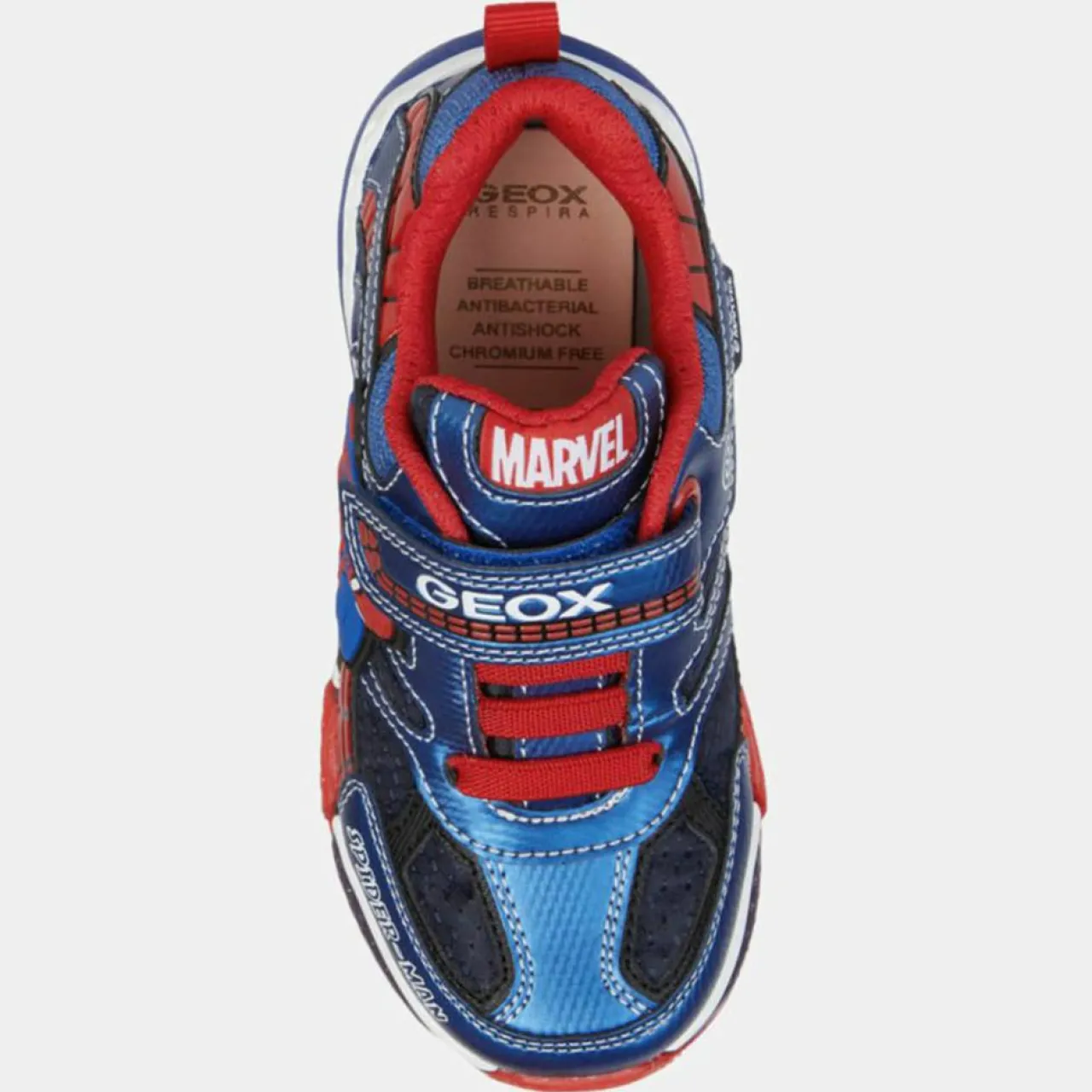 Baskets Bayonyc Spider-Man Geox x Marvel bleu/rouge