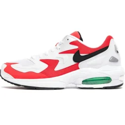 Baskets en Cuir & Mesh Air Max 2 Light blanc/rouge