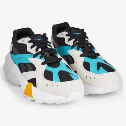 Baskets en Cuir & mesh Aztrek Double X Gigi Hadid blanc/noir/turquoise