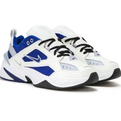 Baskets en Cuir & Mesh M2K Techno bleu/blanc