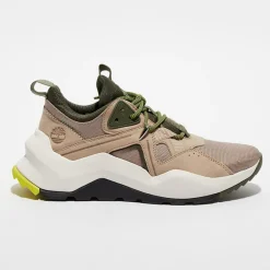 Baskets en Cuir & Textile Madbury taupe