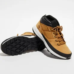 Baskets en Cuir & Textile Sprint cognac