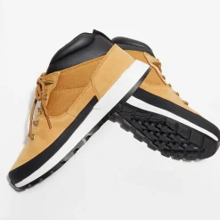 Baskets en Cuir & Textile Sprint cognac