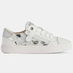 Baskets en Cuir & Textile Kilwi blanches