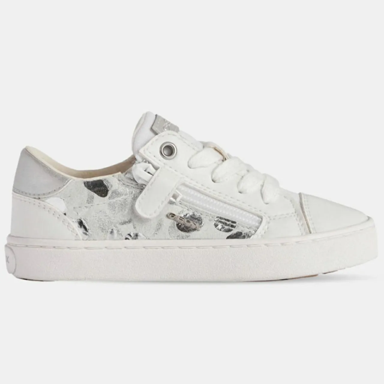 Baskets en Cuir & Textile Kilwi blanches