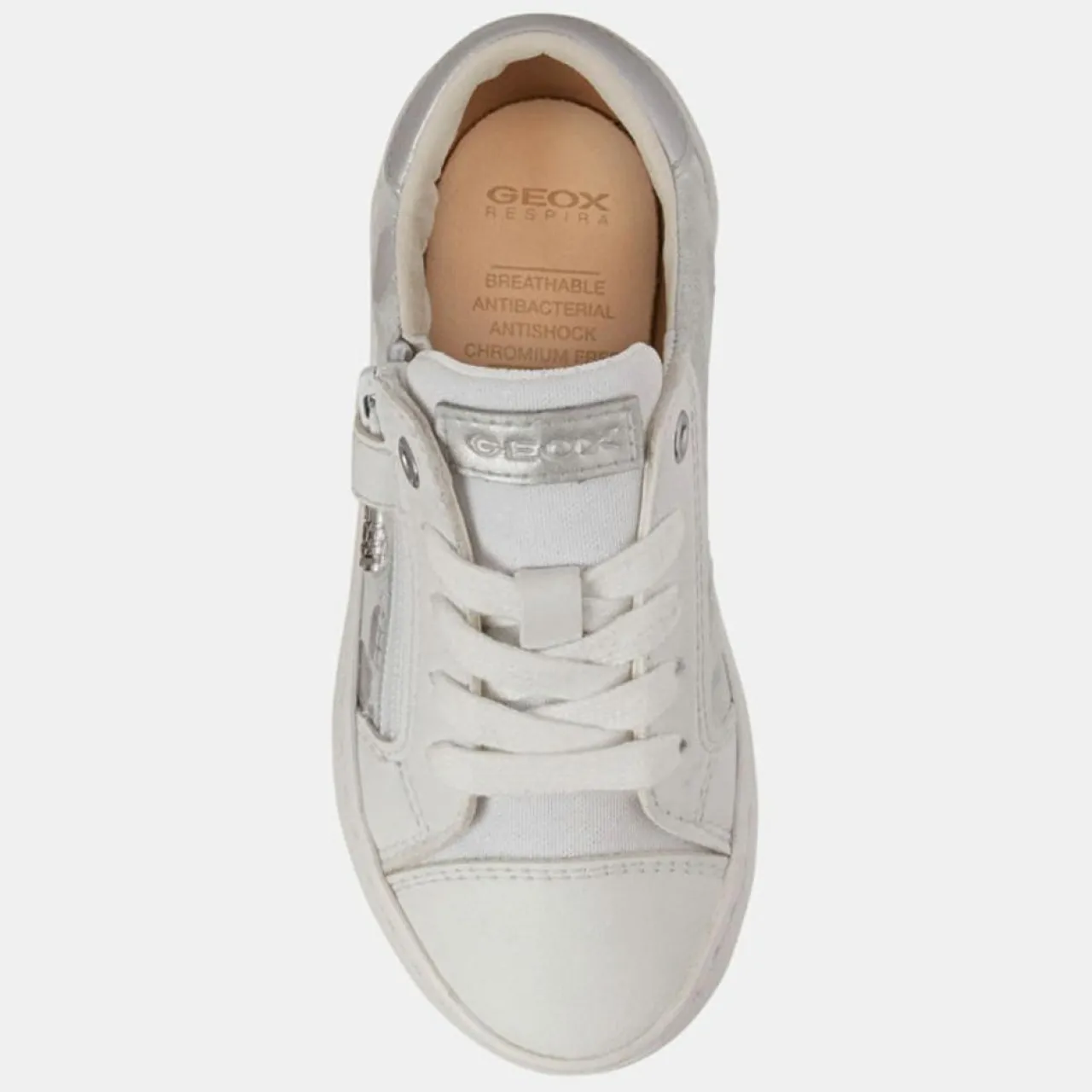 Baskets en Cuir & Textile Kilwi blanches