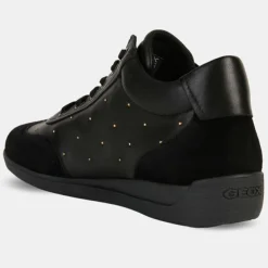 Baskets en Cuir & Velours de Cuir Myria noires