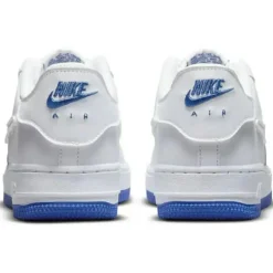 Baskets en Cuir Air Force 1 Gs blanc/bleu