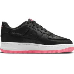 Baskets en Cuir Air Force 1 Gs noir/rose