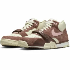 Baskets en Cuir Air Trainer 1 Mid marron/beige/rose