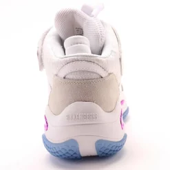 Baskets en Cuir bleu/blanc/violet