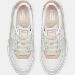 Baskets en Cuir Cali Dream blanc/rose
